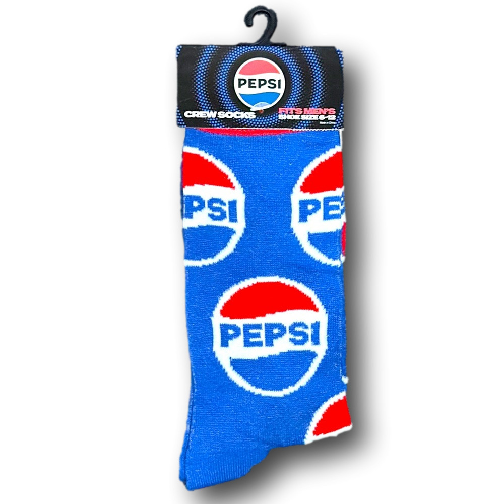 3/$20 Pepsi Cola Soda Retro Logo Funny Novelty Crew Socks - NWT